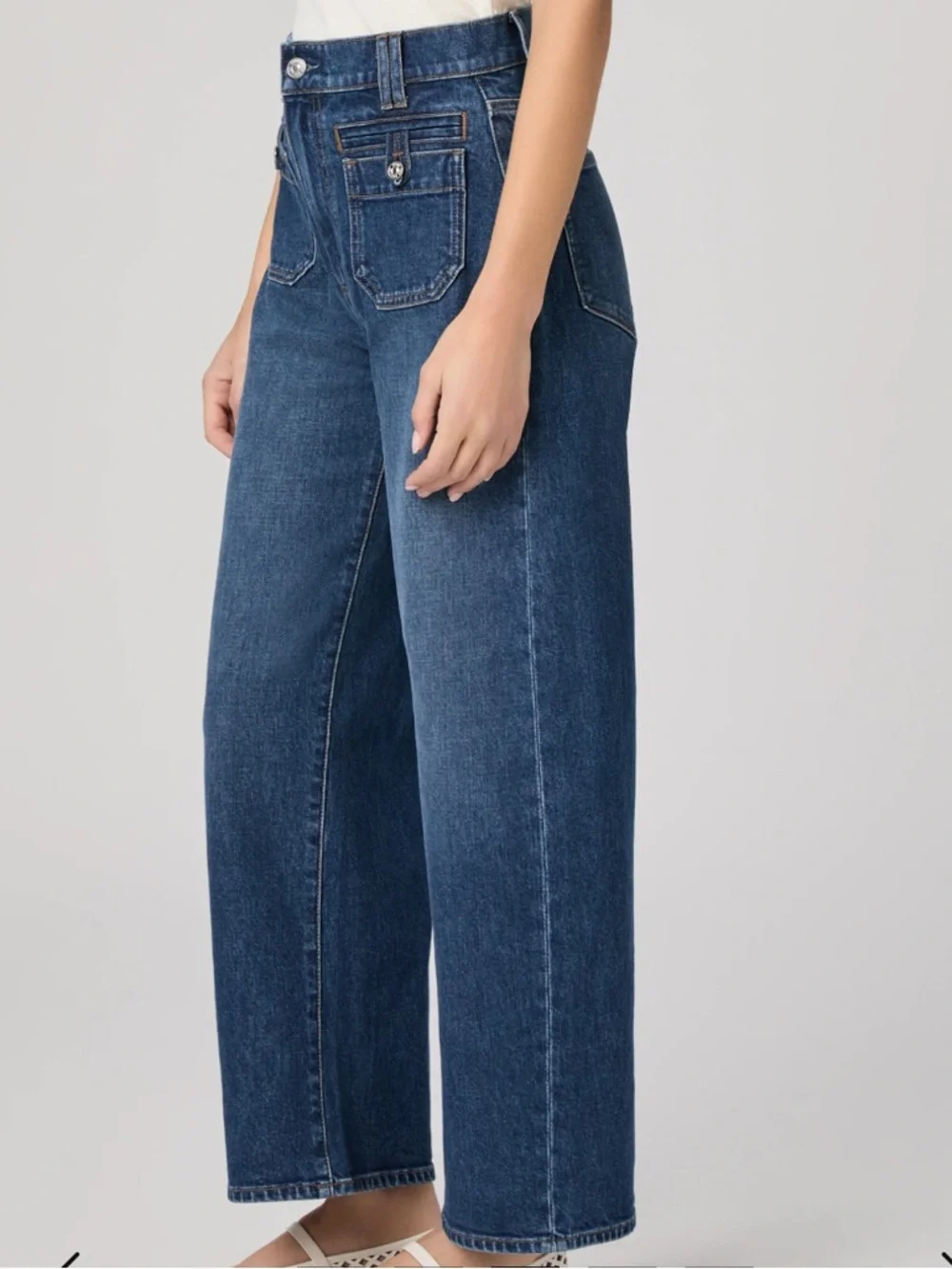 PAIGE Arellia Ankle Barrel Leg Jeans in Paradox Size 28 NWT - Picture 9 of 10